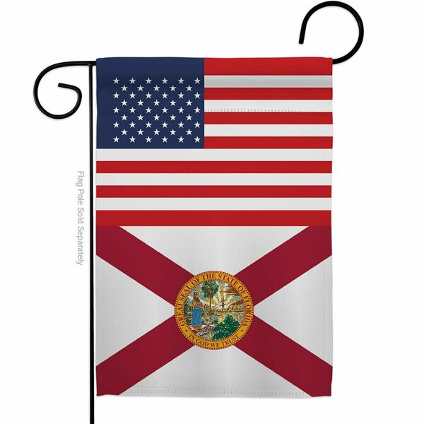 Guarderia 13 x 18.5 in. USA Florida American State Vertical Garden Flag with Double-Sided GU3907324